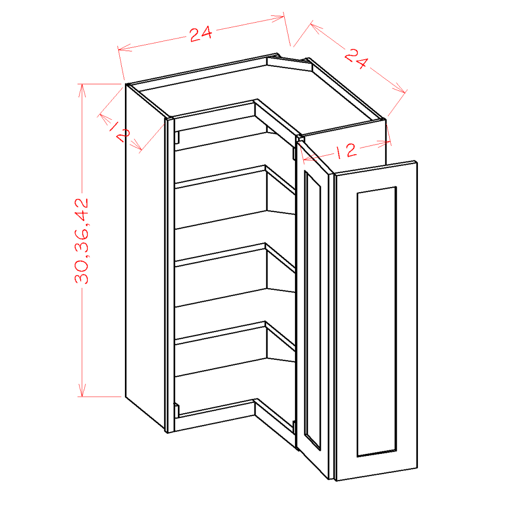 Oxford Cashmere 24" x 42" Wall Corner Cabinet (WER2442)