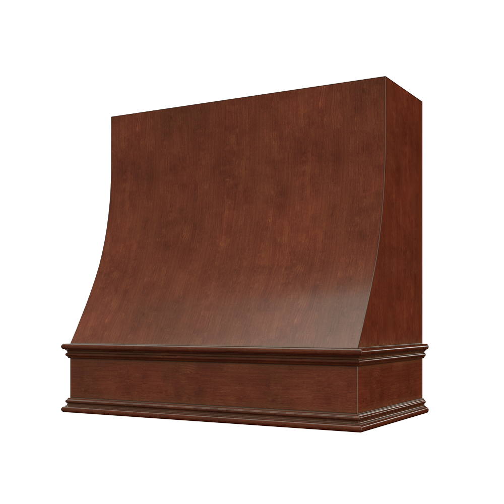 Charlotte Curved Classic Moulding Smooth Wood Hood 30W x 48H