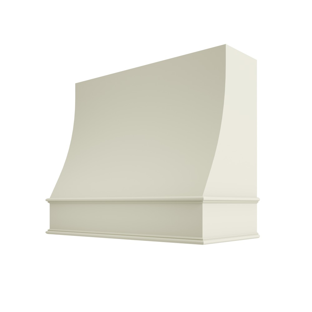 Charlotte Curved Classic Moulding Smooth Wood Hood 36W x 36H