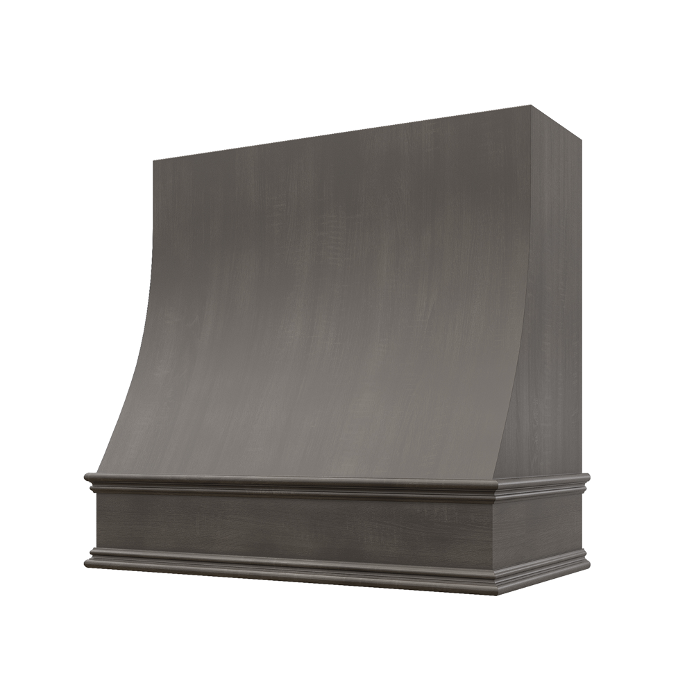Charlotte Curved Classic Moulding Smooth Wood Hood 30W x 48H