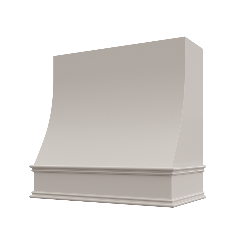 Charlotte Curved Classic Moulding Smooth Wood Hood 36W x 48H