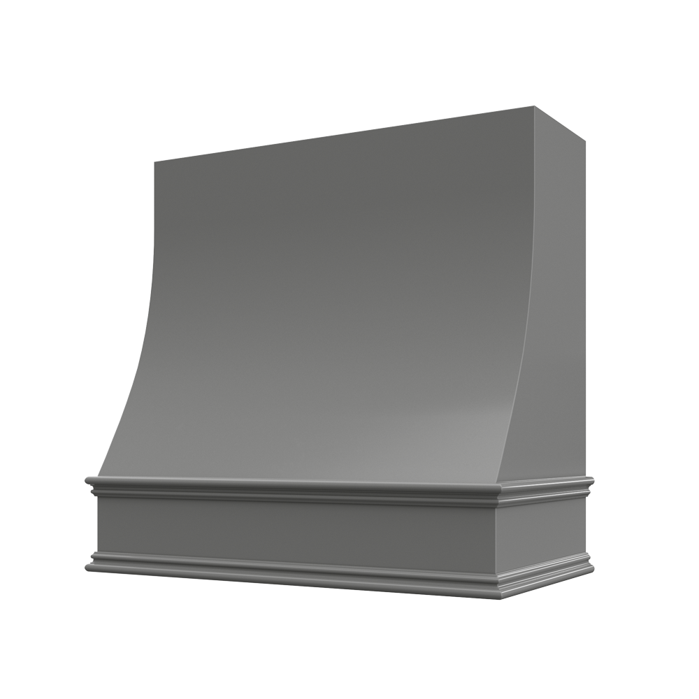 Charlotte Curved Classic Moulding Smooth Wood Hood 30W x 48H