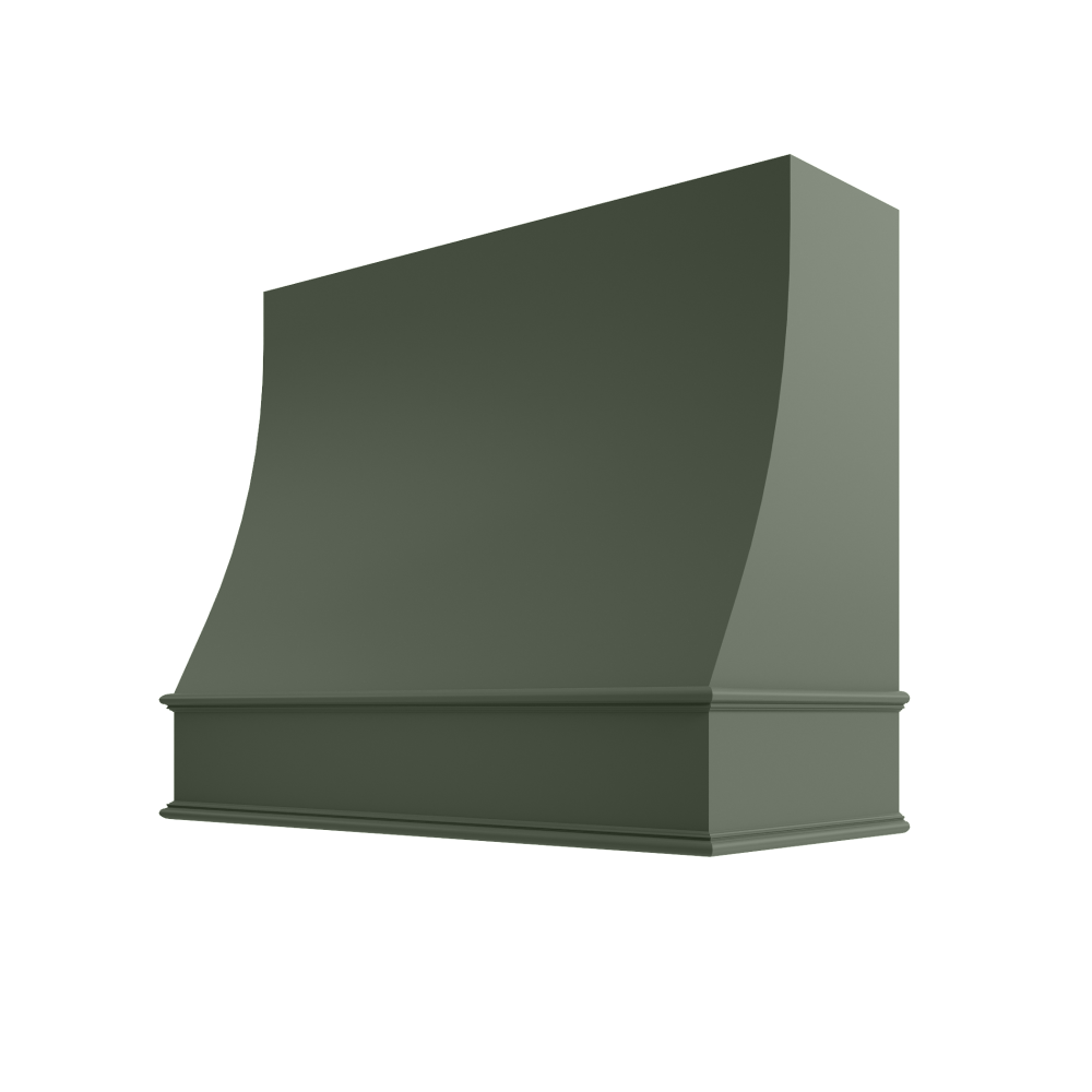 Charlotte Curved Classic Moulding Smooth Wood Hood 30W x 48H