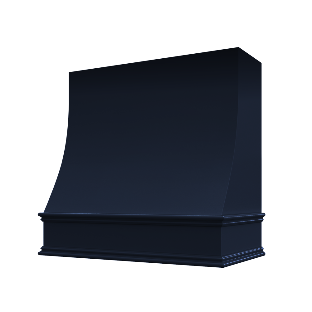 Charlotte Curved Classic Moulding Smooth Wood Hood 30W x 48H