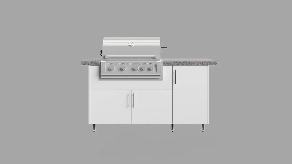 Outdoor Kitchen Island – 6ft 8in – Grill Package 4