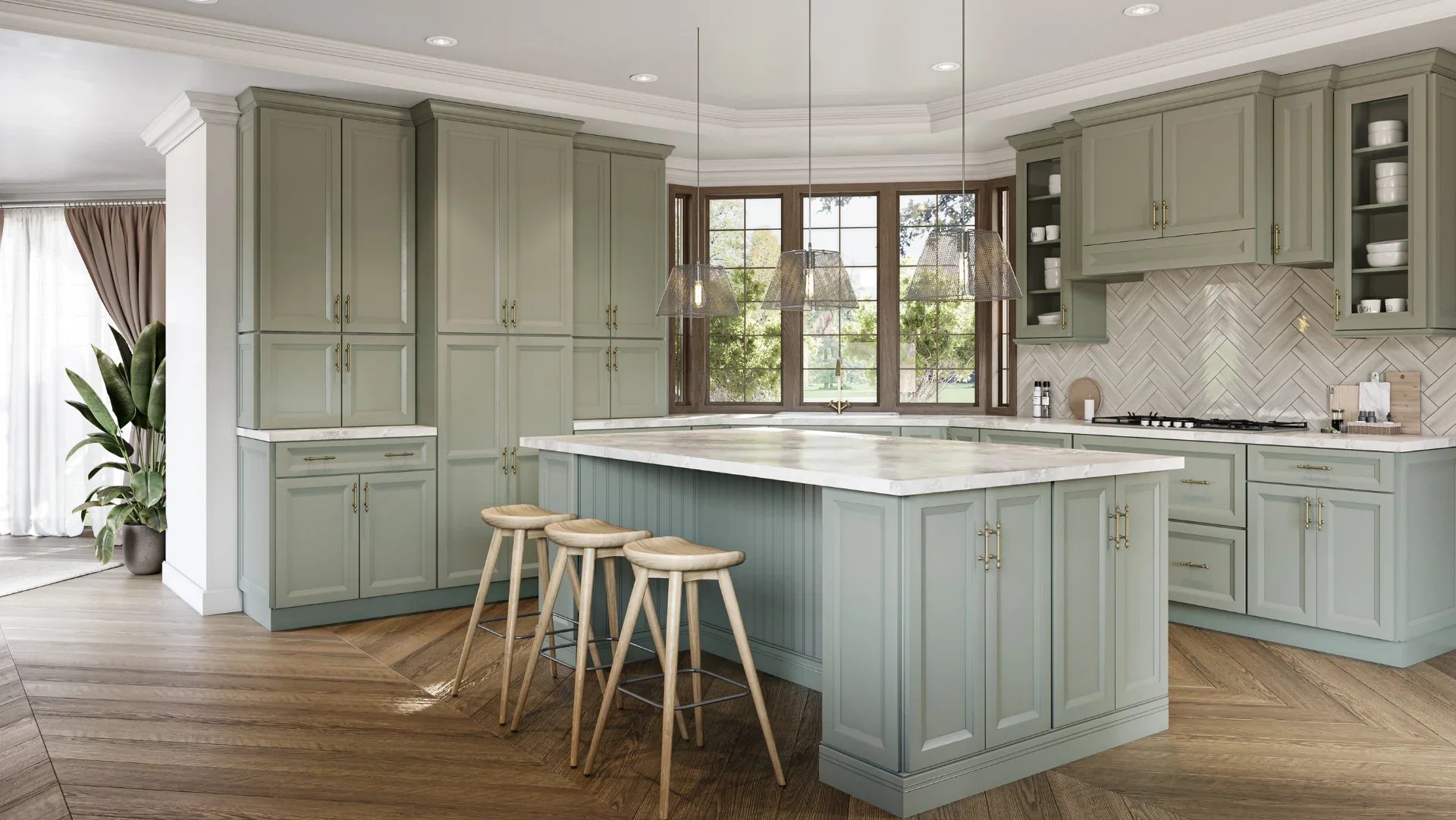 Oxford Sage Full Height Base Tray Cabinet