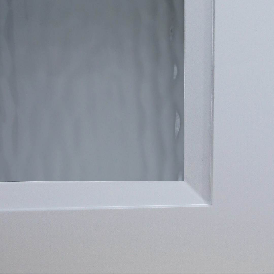 Clear Wavy Glass Inserts for Framed Glass-Door Cabinets