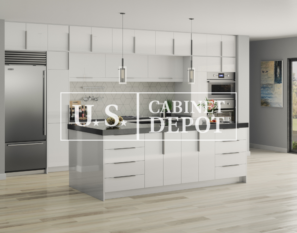 Palermo Gloss White frameless kitchen