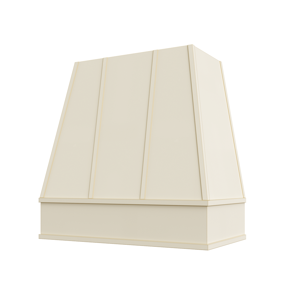 Tapered Flat Moulding Strapped Raleigh Wood Hood 42W x 48H