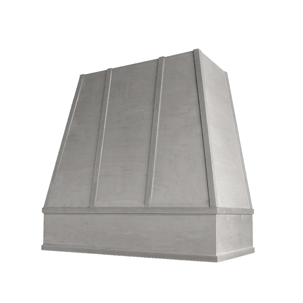 Tapered Flat Moulding Strapped Raleigh Wood Hood 42W x 48H