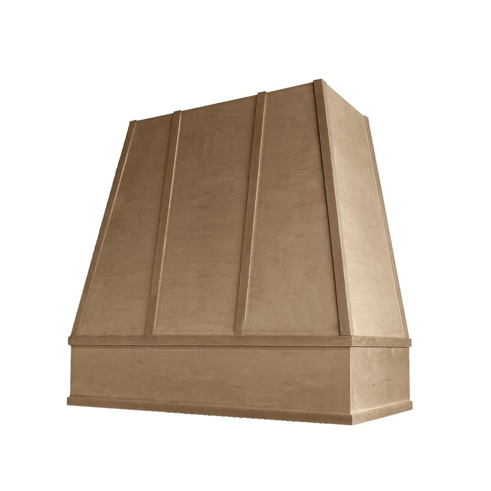 Tapered Flat Moulding Strapped Raleigh Wood Hood 42W x 48H