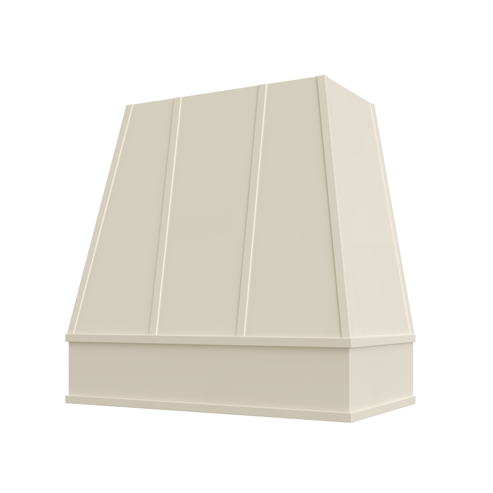 Tapered Flat Moulding Strapped Raleigh Wood Hood 36W x 48H