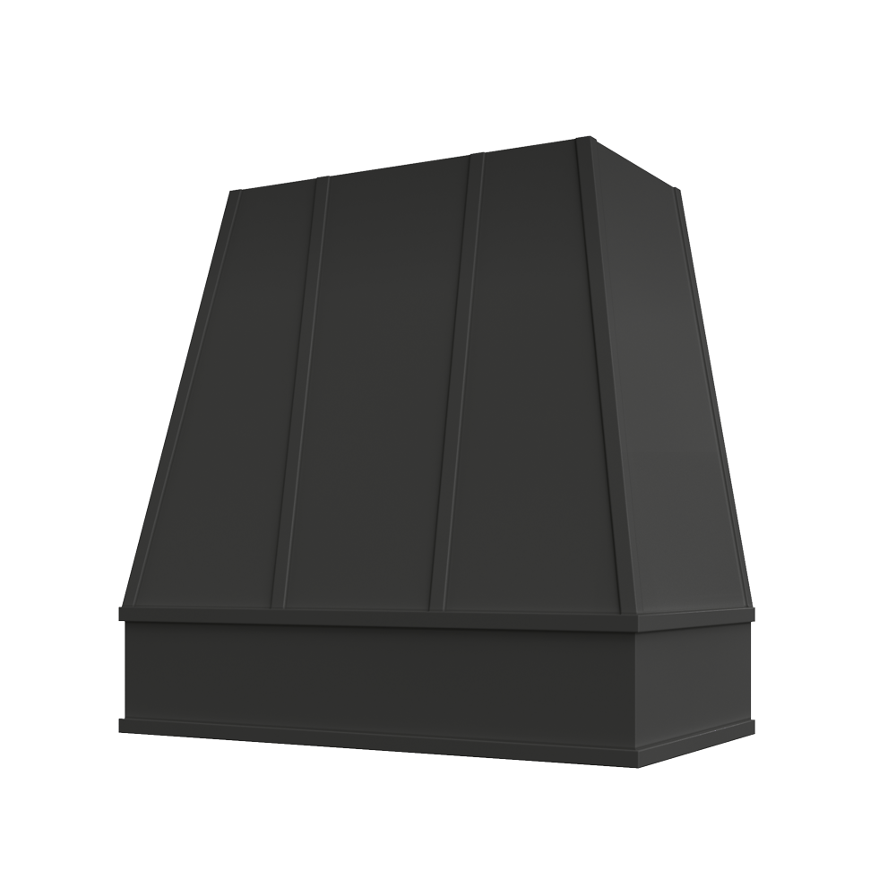 Tapered Flat Moulding Strapped Raleigh Wood Hood 42W x 48H