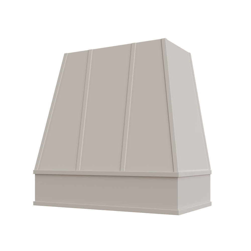 Tapered Flat Moulding Strapped Raleigh Wood Hood 42W x 36H