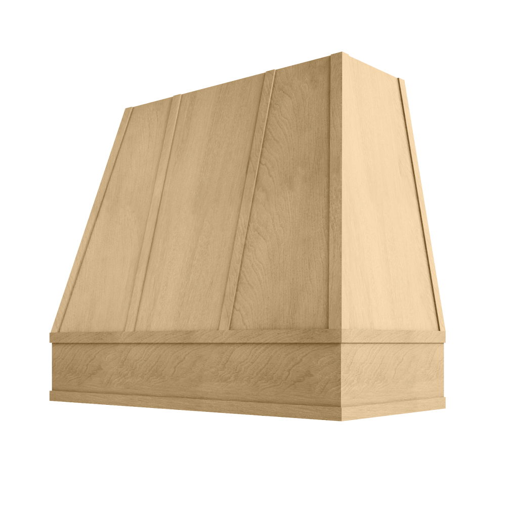 Tapered Flat Moulding Strapped Raleigh Wood Hood 42W x 48H