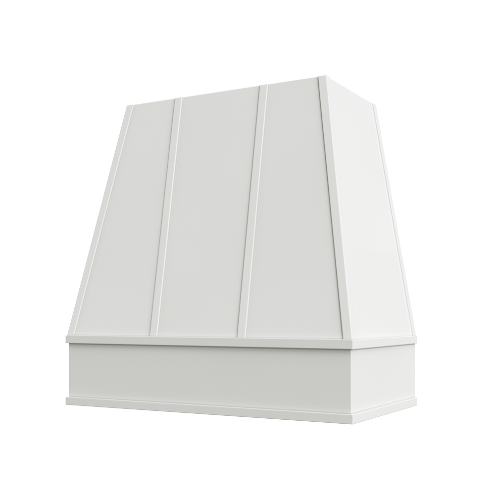Tapered Flat Moulding Strapped Raleigh Wood Hood 48W x 36H