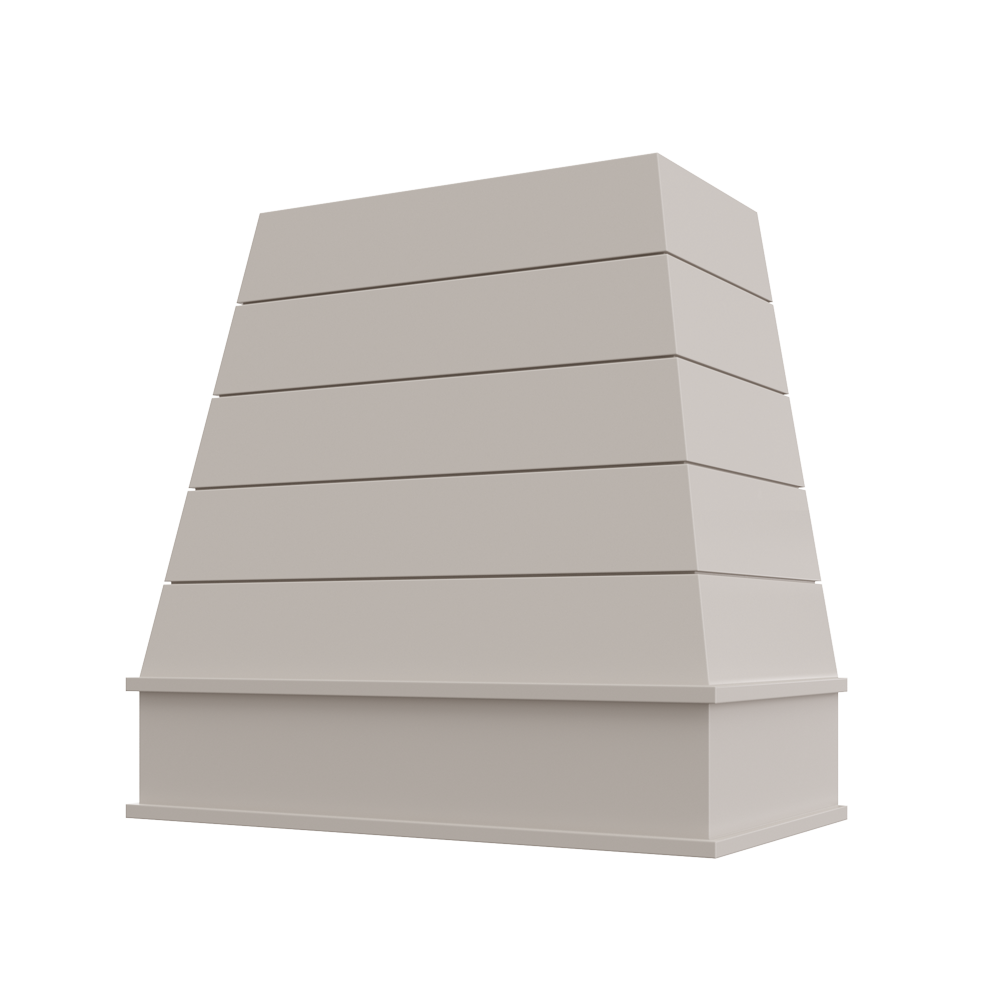 Tapered Block Moulding Shiplap Raleigh Wood Hood 48W x 36H