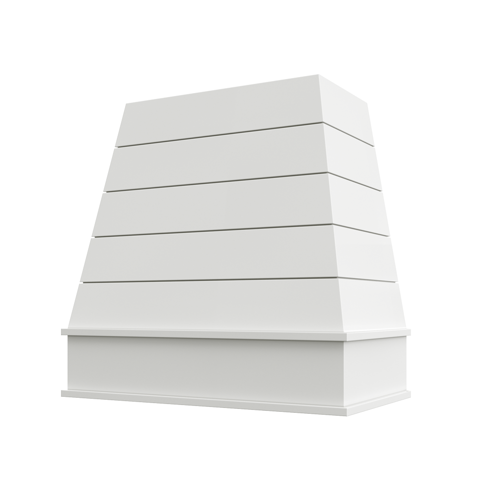 Tapered Block Moulding Shiplap Raleigh Wood Hood 48W x 36H