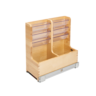 Vanity Cabinet L-Shaped Pullout Organizer w/ Blum Soft-Close (Fits 30" Vanity Sink Base) - Fits a VS30