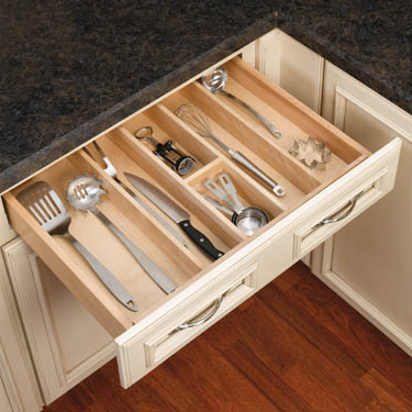 Trimmable Wood Utensil Tray (24" to 12")