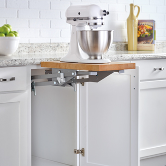 Base Cabinet Pullout Appliance/Mixer Lift Shelf (Fits 18" Full Height Door Base) Note: Fits a B18FH