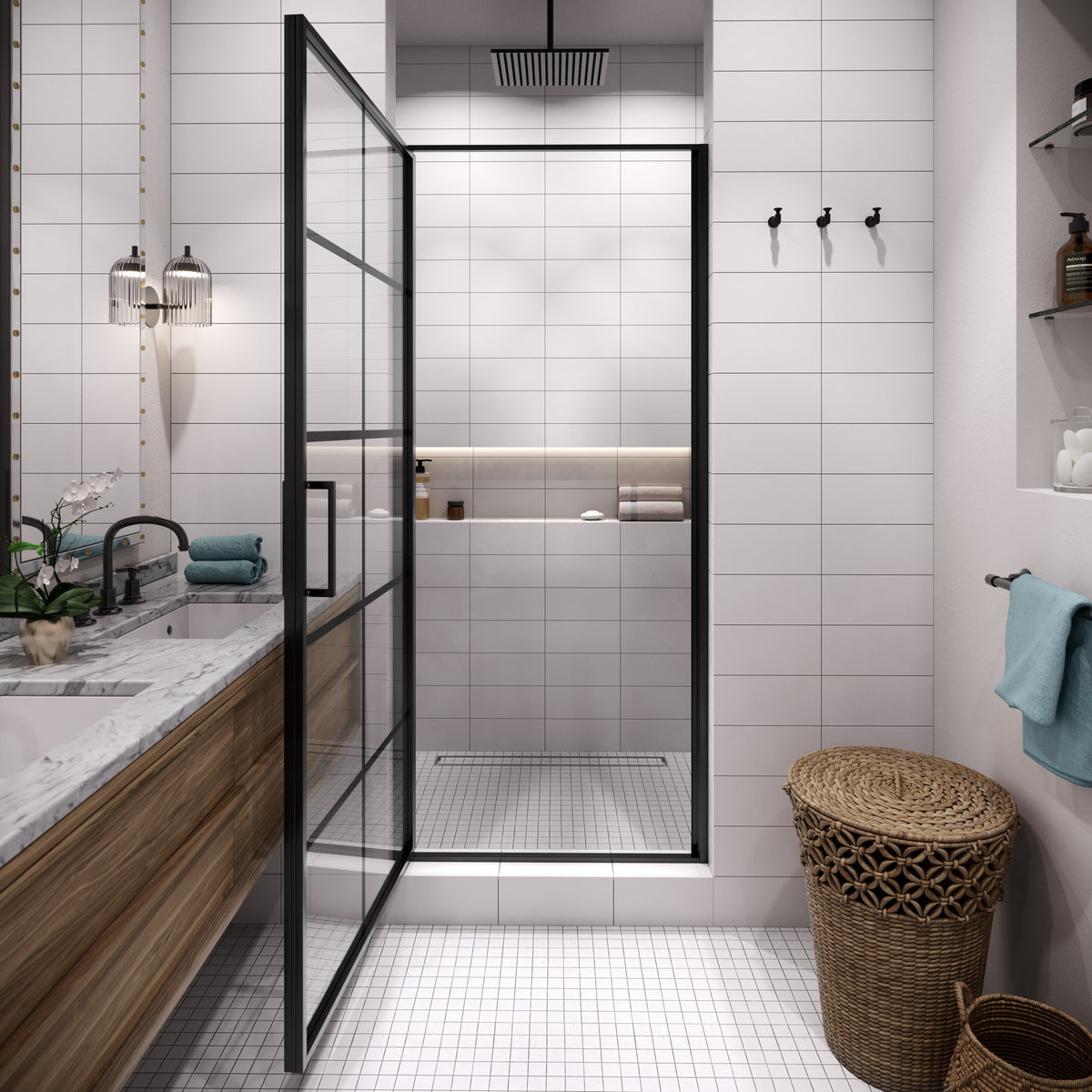 Seawin Axio Gridient Pivot Shower Door product detail 1