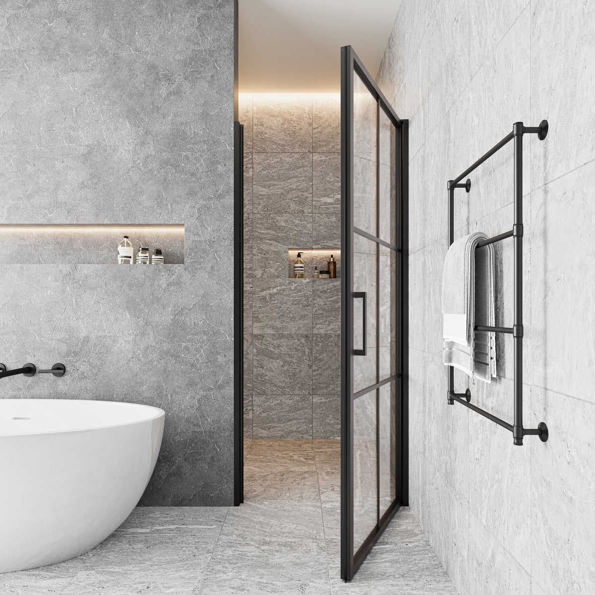 Seawin Axio XTRA Gridient Pivot Shower Door product detail 1