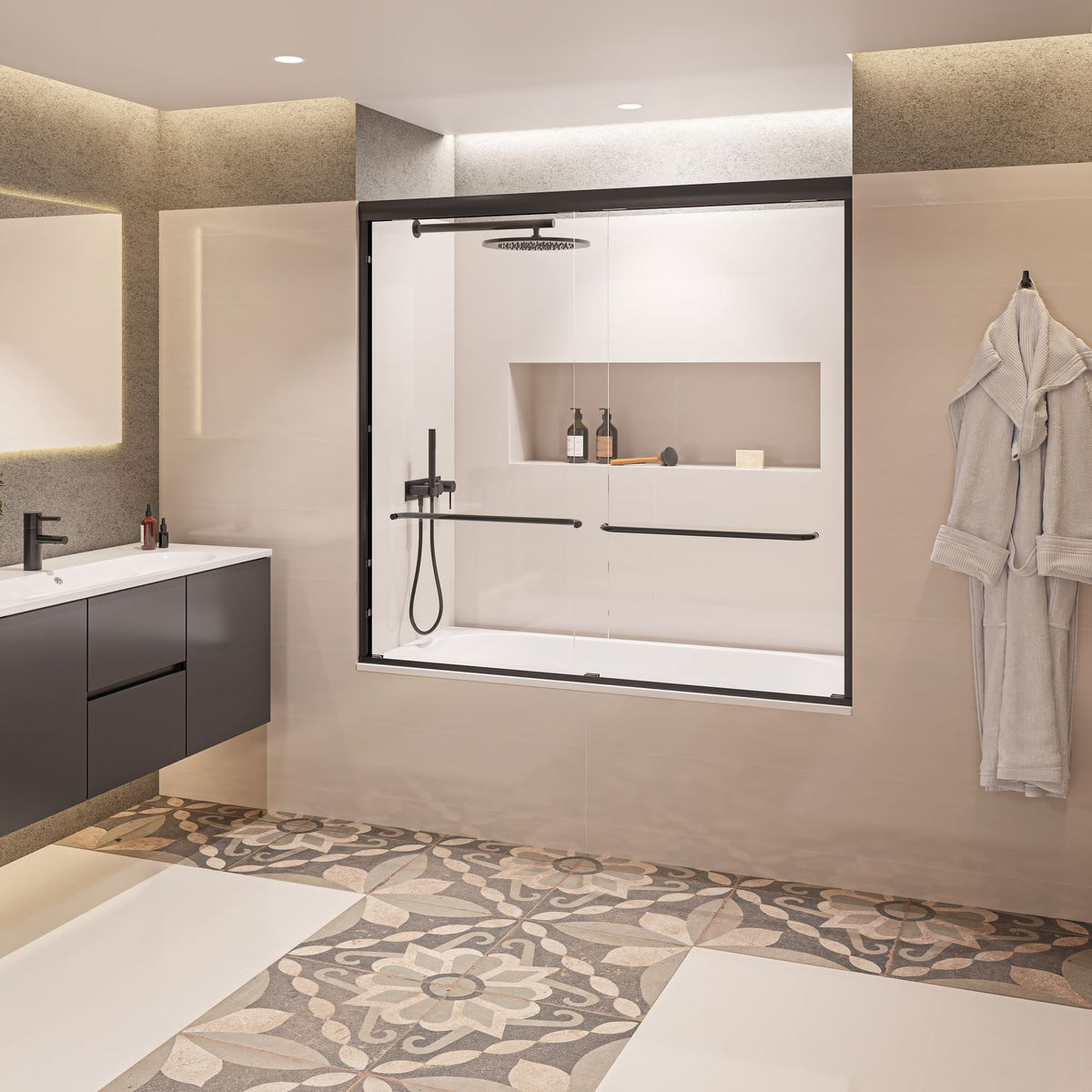 Seawin Strada Light Bypass Sliding Bathtub Door product detail 1