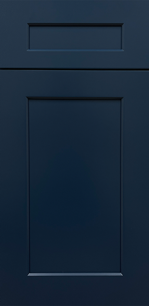 Shaker Navy Double Glass-Door Wall Stacker Cabinet