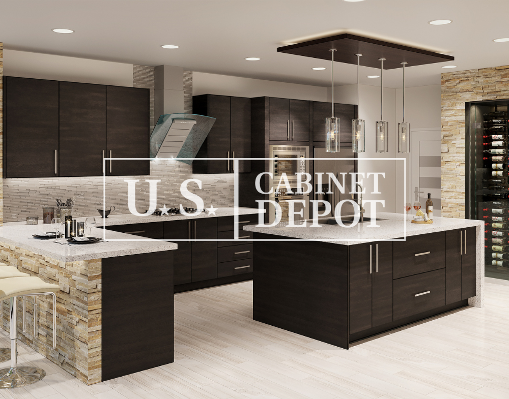 Torino Dark Wood frameless kitchen
