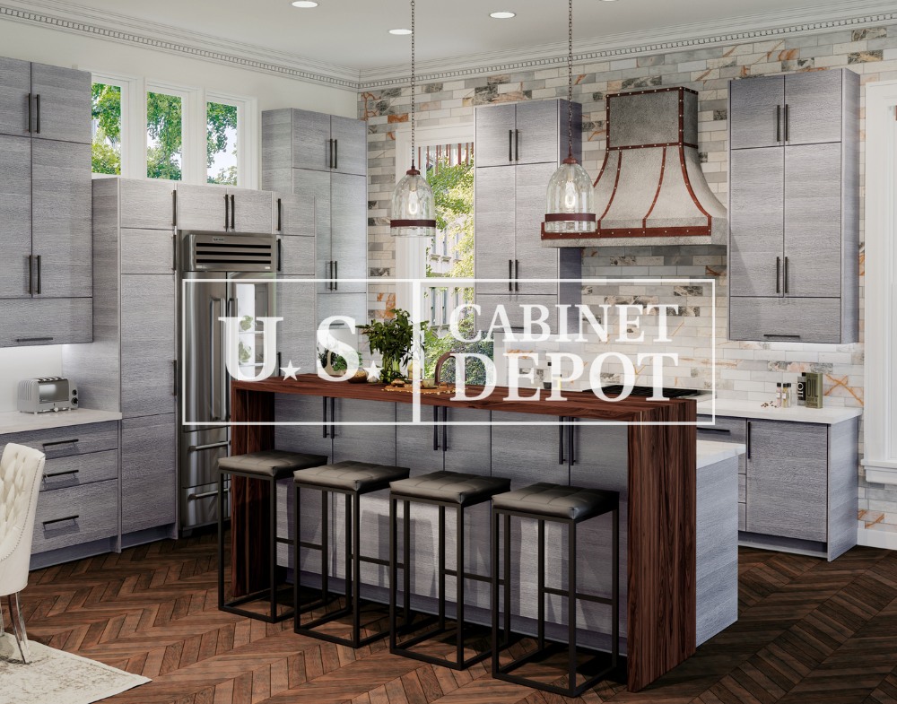 Torino Grey Wood frameless kitchen