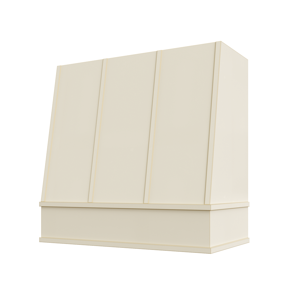 Wilmington Angled Flat Moulding Strapped Wood Hood