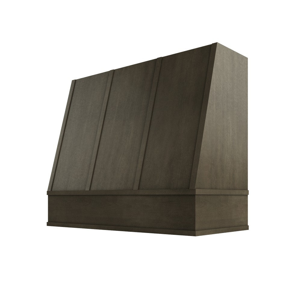 Wilmington Angled Flat Moulding Strapped Wood Hood
