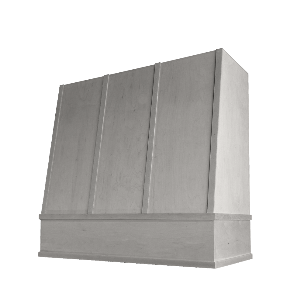 Wilmington Angled Flat Moulding Strapped Wood Hood