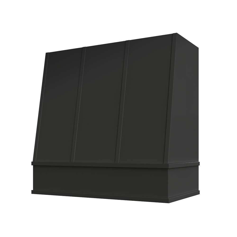 Wilmington Angled Flat Moulding Strapped Wood Hood