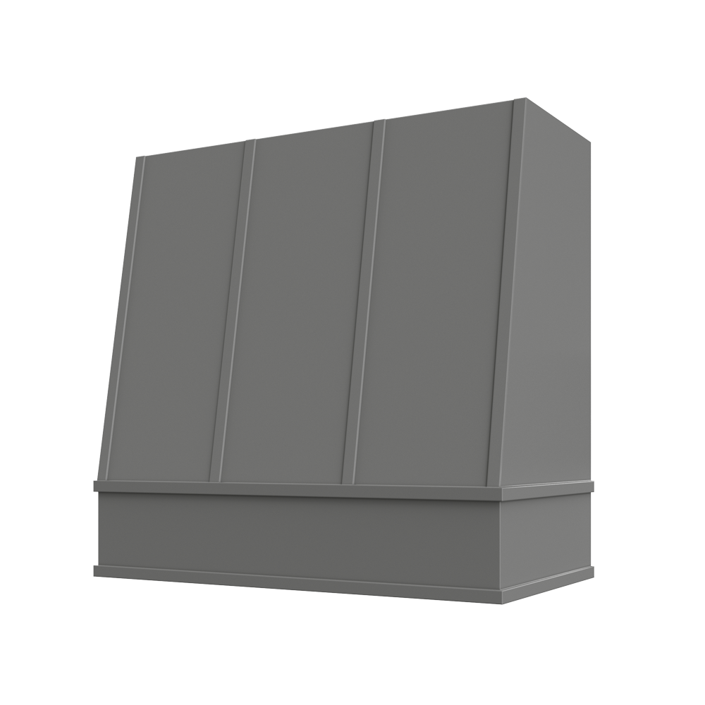 Wilmington Angled Flat Moulding Strapped Wood Hood