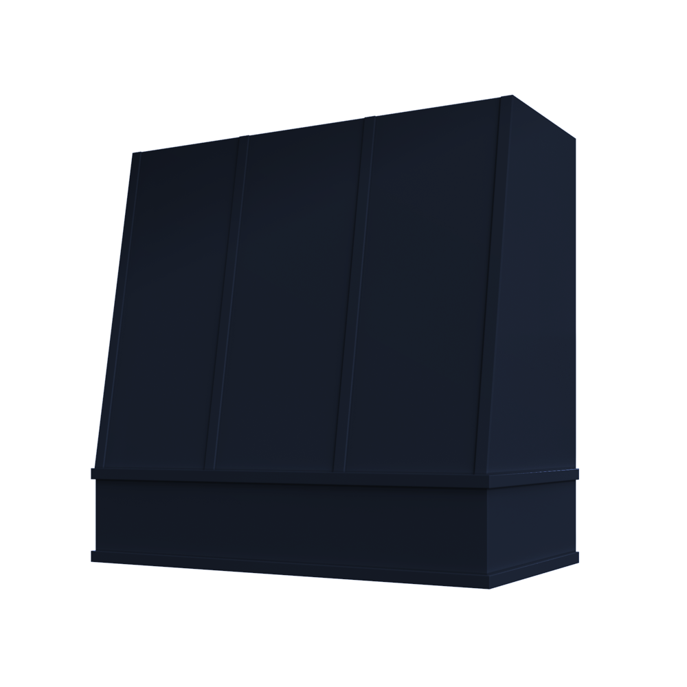 Wilmington Angled Flat Moulding Strapped Wood Hood