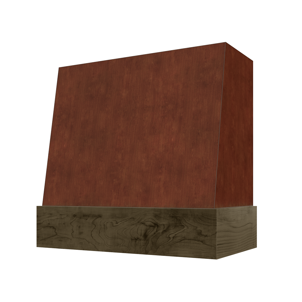 Wilmington Angled Walnut Stained Band Wood Hood