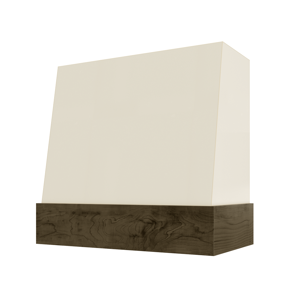 Wilmington Angled Walnut Stained Band Wood Hood