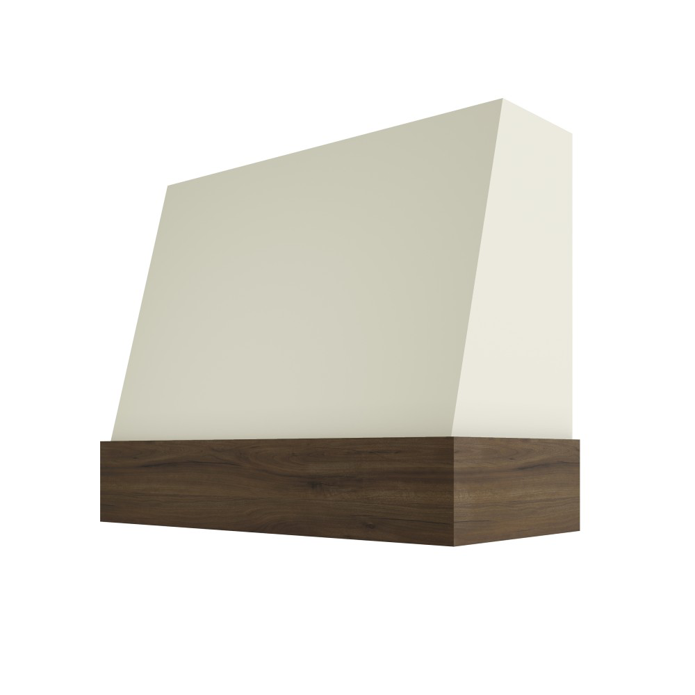 Wilmington Angled Walnut Stained Band Wood Hood