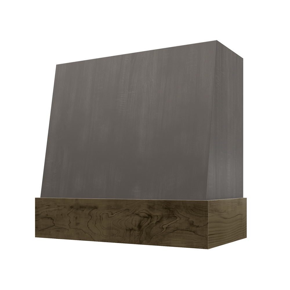 Wilmington Angled Walnut Stained Band Wood Hood
