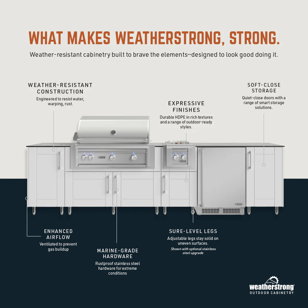 Outdoor Kitchen Island – 6ft 8in – Grill Package A