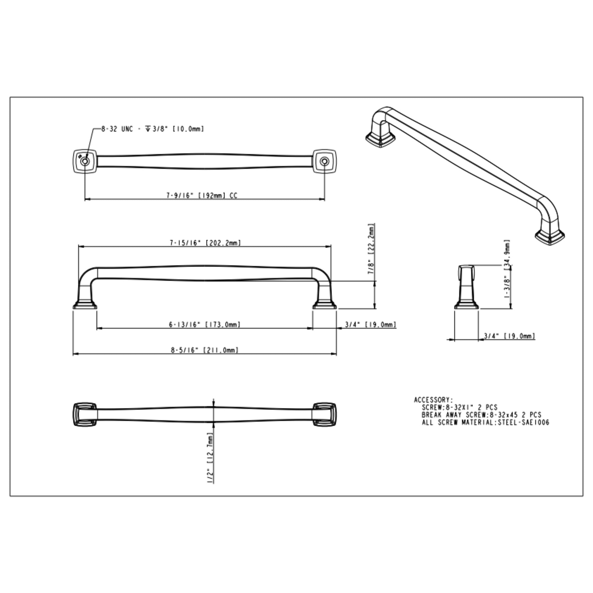 Fontana 192 mm Center-to-Center Bar Pull