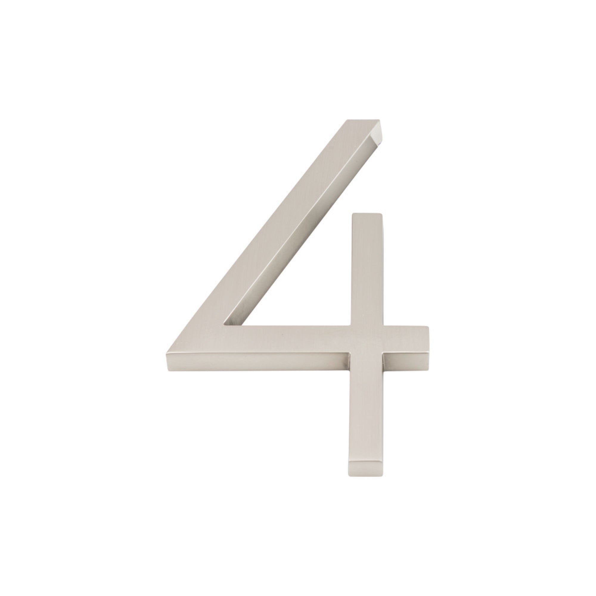 Modern Avalon 6" H  House Number - Brushed Nickel