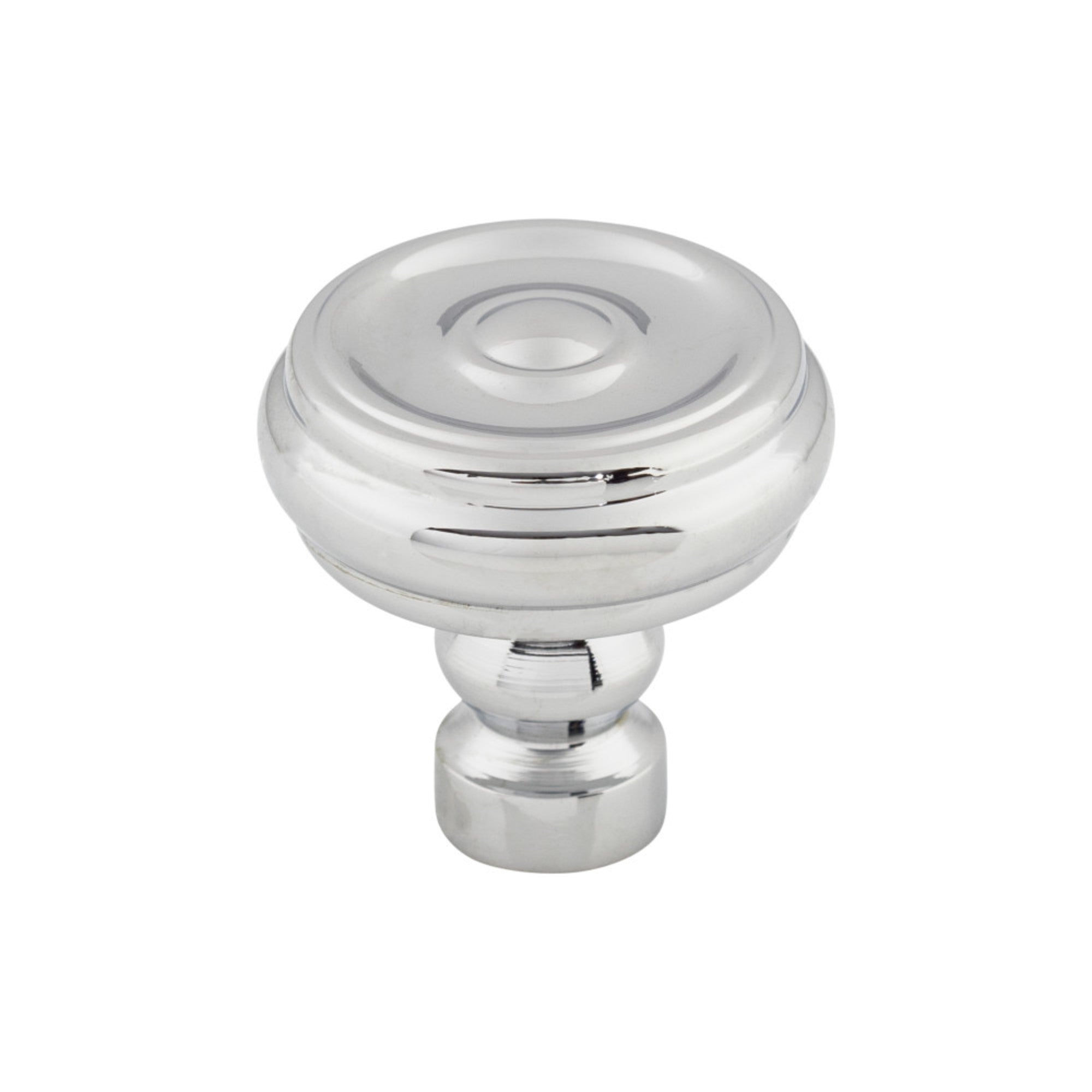 Brixton Button Round Knob - Polished Chrome