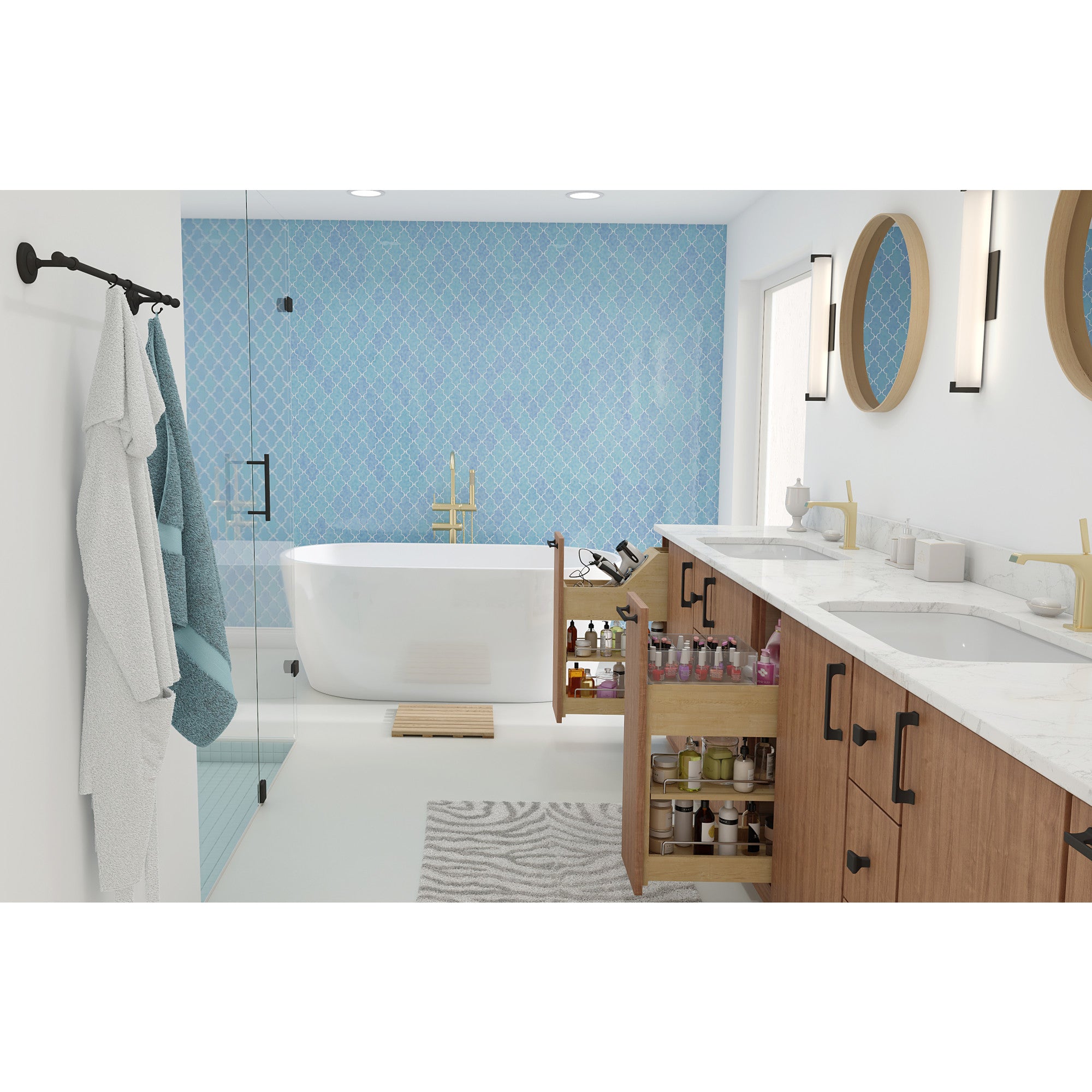 Acrylic Tray for Vanity Pullout