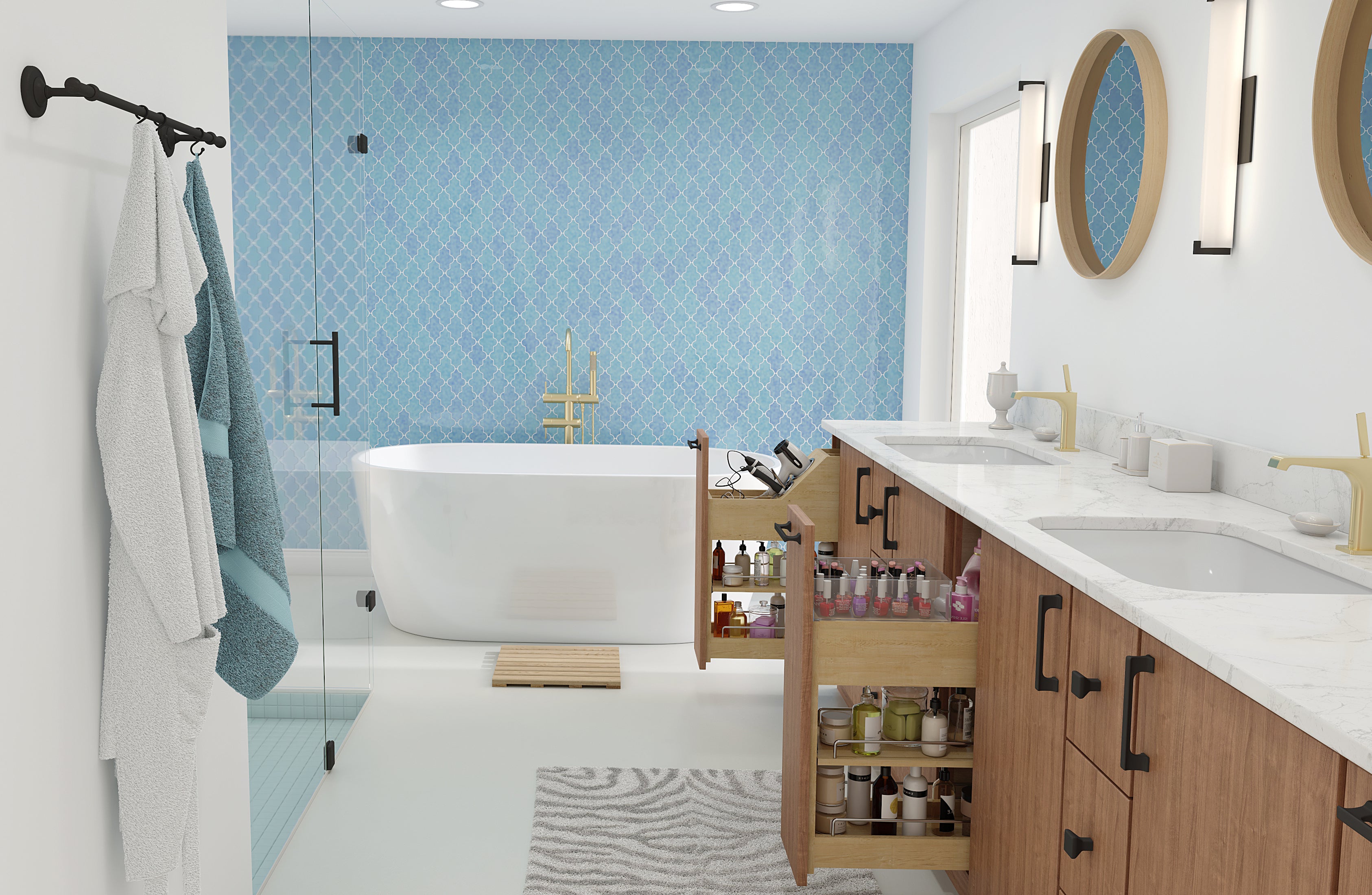 Grooming Insert for Vanity Pullout