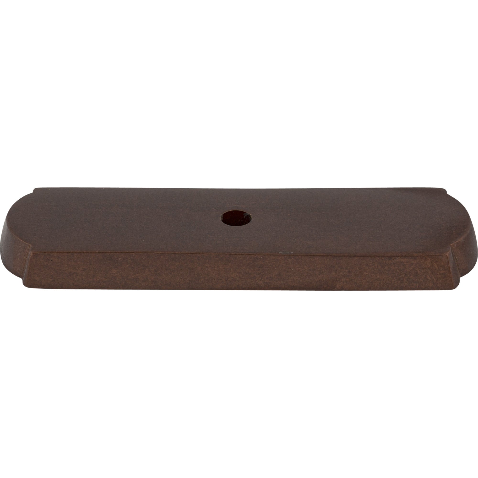 Aspen Rectangle Knob Backplate - Mahogany Bronze