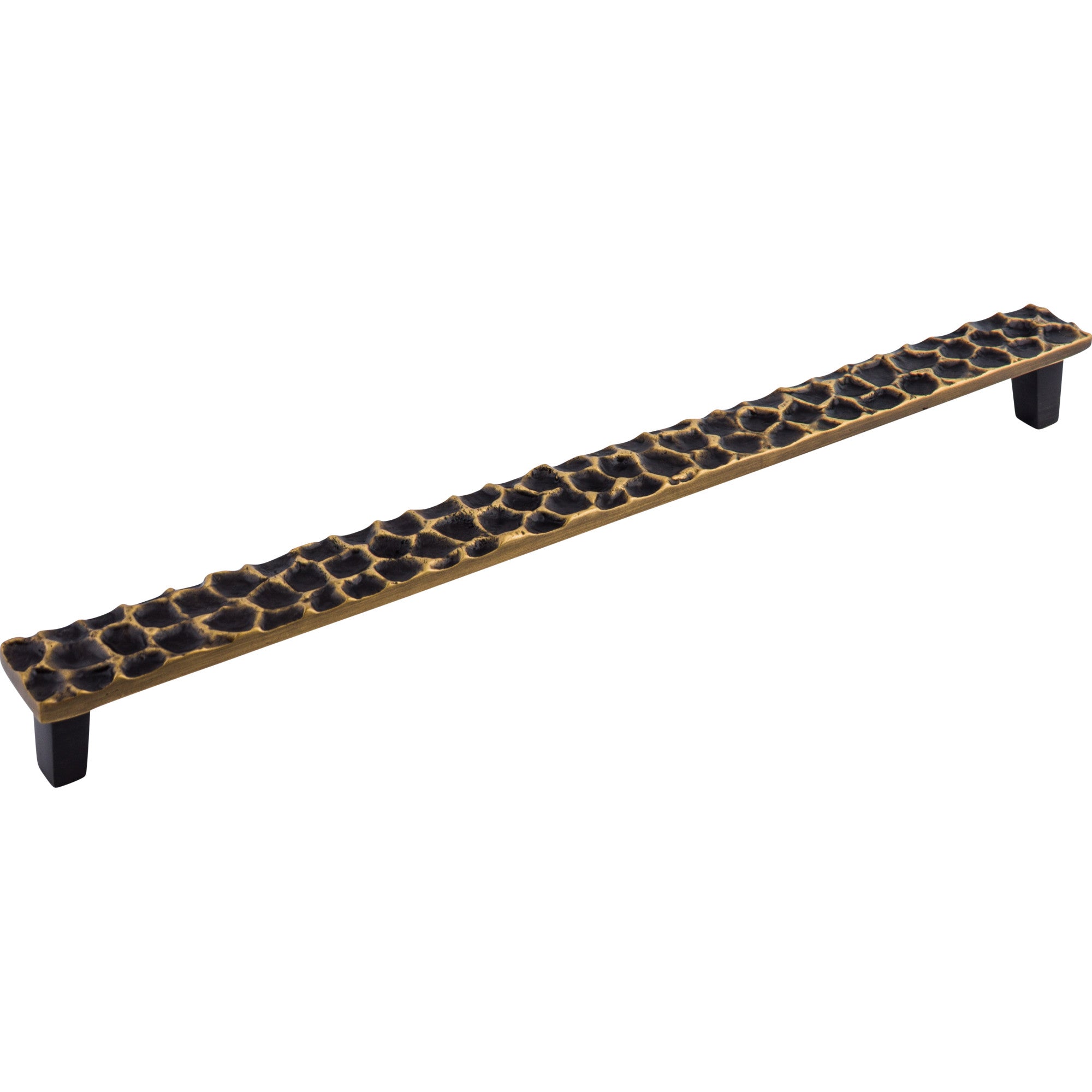 Cobblestone 12 9/16" Center to Center Bar Pull - Brass Antique