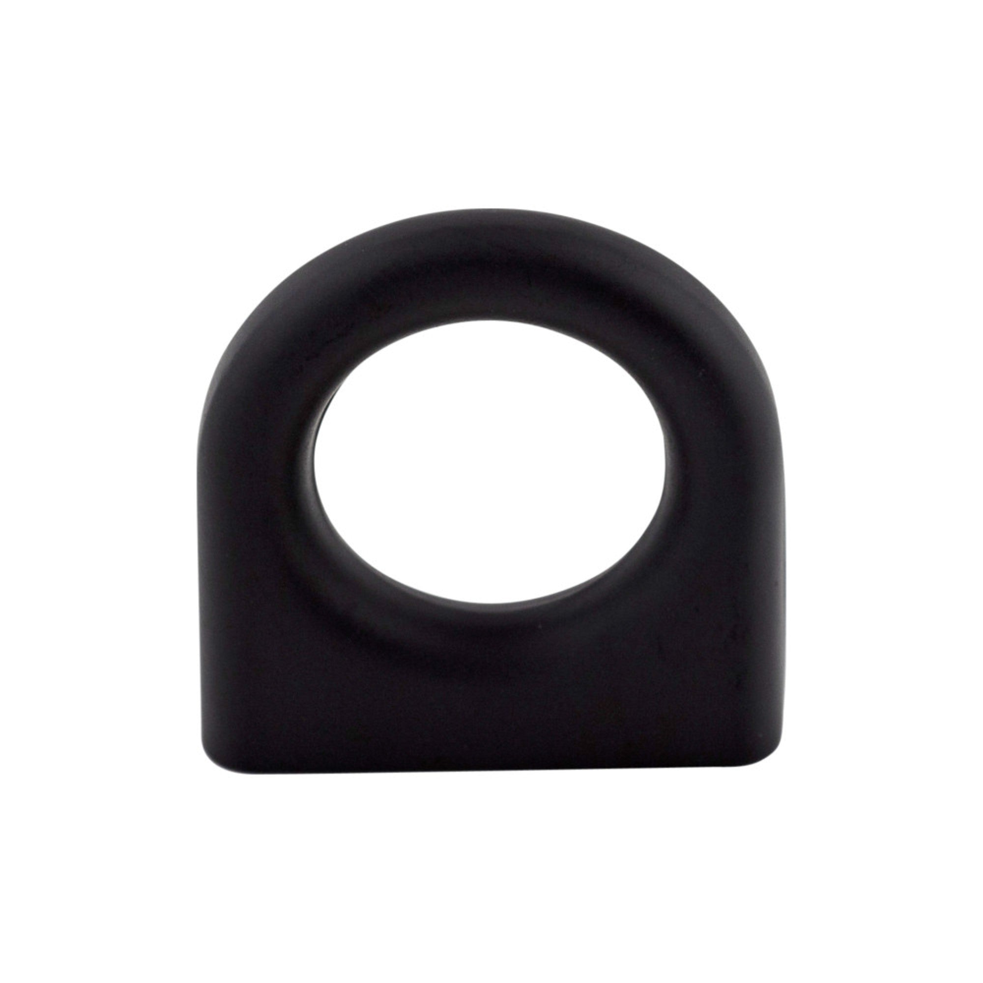 Ring 5/8" Center to Center Round Knob - Flat Black